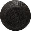 Household Essentials Handwoven Paper Rope Barrel Wicker Storage Basket Side Table, Brown(Brown Water Hyacinth)