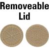 Household Essentials Handwoven Paper Rope Barrel Wicker Storage Basket Side Table, Brown(Cream Paper Rope)