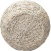 Household Essentials Handwoven Paper Rope Barrel Wicker Storage Basket Side Table, Brown(Cream Water Hyacinth)