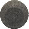 Household Essentials Handwoven Paper Rope Barrel Wicker Storage Basket Side Table, Brown(Grey Paper Rope)