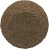 Household Essentials Handwoven Paper Rope Barrel Wicker Storage Basket Side Table, Brown(Natural Seagrass)