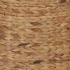 Household Essentials Handwoven Paper Rope Barrel Wicker Storage Basket Side Table, Brown(Natural Water Hyacinth)