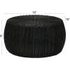 Household Essentials Handwoven Resin Storage Stool Ottoman, Black(Black)