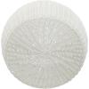 Household Essentials Handwoven Resin Storage Stool Ottoman, Black(White)