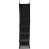 Household Essentials Hanging Cotton Blend Closet Organizer with 6 Storage Shelves, Denim(Black)