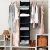 Household Essentials Hanging Cotton Blend Closet Organizer with 6 Storage Shelves, Denim(Denim)