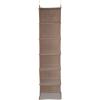 Household Essentials Hanging Cotton Blend Closet Organizer with 6 Storage Shelves, Denim(Latte)