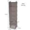 Household Essentials Hanging Cotton Blend Closet Organizer with 6 Storage Shelves, Denim(Light Grey)
