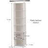 Household Essentials Hanging Cotton Blend Closet Organizer with 6 Storage Shelves, Denim(Light Natural)