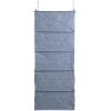 Household Essentials Hanging Cotton Blend and Plastic Closet Shoe Organizer with 10 Storage Compartments, Denim(Denim)