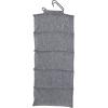 Household Essentials Hanging Cotton Blend and Plastic Closet Shoe Organizer with 10 Storage Compartments, Denim(Gray)
