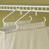 Household Essentials Hanging Cotton Blend and Plastic Closet Shoe Organizer with 10 Storage Compartments, Denim(Natural)