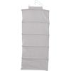 Household Essentials Hanging Cotton Blend and Plastic Closet Shoe Organizer with 10 Storage Compartments, Denim(Silver)