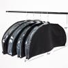 Household Essentials Hanging Garment Shoulder Dust Covers for Closet, Set of 4,Dark Grey(Black)