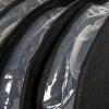 Household Essentials Hanging Garment Shoulder Dust Covers for Closet, Set of 4,Dark Grey(Black)