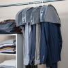 Household Essentials Hanging Garment Shoulder Dust Covers for Closet, Set of 4,Dark Grey(Graphite)