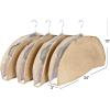 Household Essentials Hanging Garment Shoulder Dust Covers for Closet, Set of 4,Dark Grey(Latte)
