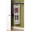 Household Essentials Hanging Shoe Organizer, Natural Canvas, Clothes Storage, 10 Pockets and 3 Shelves, Collapsible, Cream