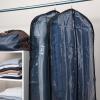 Household Essentials Hanging Zippered Garment Storage Bag with Clear Vision Front, Set of 2, Graphite Gray(Black)