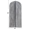Household Essentials Hanging Zippered Garment Storage Bag with Clear Vision Front, Set of 2, Graphite Gray(Denim)