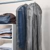 Household Essentials Hanging Zippered Garment Storage Bag with Clear Vision Front, Set of 2, Graphite Gray(Graphite)