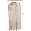 Household Essentials Hanging Zippered Garment Storage Bag with Clear Vision Front, Set of 2, Graphite Gray(Latte)