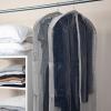 Household Essentials Hanging Zippered Garment Storage Bag with Clear Vision Front, Set of 2, Graphite Gray(Silver)