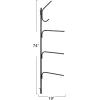 Household Essentials Hinge-It Clutterbuster Steel Valet Family Towel Bar, Silver(Black)