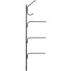 Household Essentials Hinge-It Clutterbuster Steel Valet Family Towel Bar, Silver(Black)