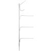 Household Essentials Hinge-It Clutterbuster Steel Valet Family Towel Bar, Silver(Silver)