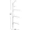 Household Essentials Hinge-It Clutterbuster Steel Valet Family Towel Bar, Silver(Silver)