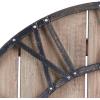 Household Essentials Household Essentials Large Oversized Decorative Rustic Wall Clock, Brown Wood / black Metal