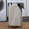 Household Essentials Iron Laundry Hamper with Removable Bag(Natural)
