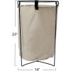 Household Essentials Iron Laundry Hamper with Removable Bag(Natural)