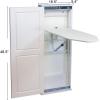 Household Essentials Iron ‘n Fold Wall Ironing Board Cabinet, Built-In Ironing Board, 7 Height Settings, Includes Pad with Cover, White(White)