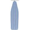 Household Essentials Ironing Board with Steel Top and Striped Design, Blue and White
