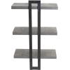 Household Essentials Jamestown 3 Tier Wall Shelf with Single-Hole Mount Rustic Slate Concrete and Grey Metal