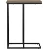 Household Essentials Jamestown C-Shaped for Accessibility Side End Table Rustic Texture Slate Concrete and Black Metal(Ashwood)