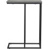 Household Essentials Jamestown C-Shaped for Accessibility Side End Table Rustic Texture Slate Concrete and Black Metal(Slate)