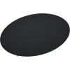 Household Essentials Jamestown Oval Coffee Table with Storage Shelf Rustic Slate Concrete and Black Metal(Black Oak)