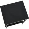 Household Essentials Jamestown Rectangular Side End Table with Storage Shelves Rustic Slate Concrete and Black Metal(Black Oak)