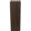 Household Essentials Jamestown TV Stand Coffee Table with Rectangular Storage Compartments Coastal Oak Rustic Wood Grain and White Metal(Brown)