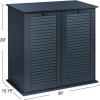 Household Essentials Laundry Sorter Cabinet, Oak Finish(Blue)