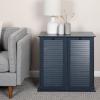 Household Essentials Laundry Sorter Cabinet, Oak Finish(Blue)