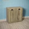 Household Essentials Laundry Sorter Cabinet, Oak Finish(Oak Finished Wood)