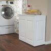 Household Essentials Laundry Sorter Cabinet, Oak Finish(White Metal)