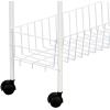 Household Essentials Matte Black Slim, 3 Shelf Storage Cart with Wheels(7″ White – Basic)