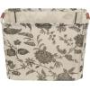 Household Essentials Medium Tapered Storage Bin with Wood Handles, Floral Pattern(Medium)