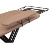 Household Essentials Mega Wide Top Ironing Board, 4-Legs, Steel Top Ironing Board with Fixed Iron Rest, FiberTech Cover and Fiber Pad, Scorch and Stain Resistant, Antique Bronze Frame(Brown/Bronze)