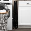 Household Essentials Metal 3-Tier Foldable Utility Rack, Black